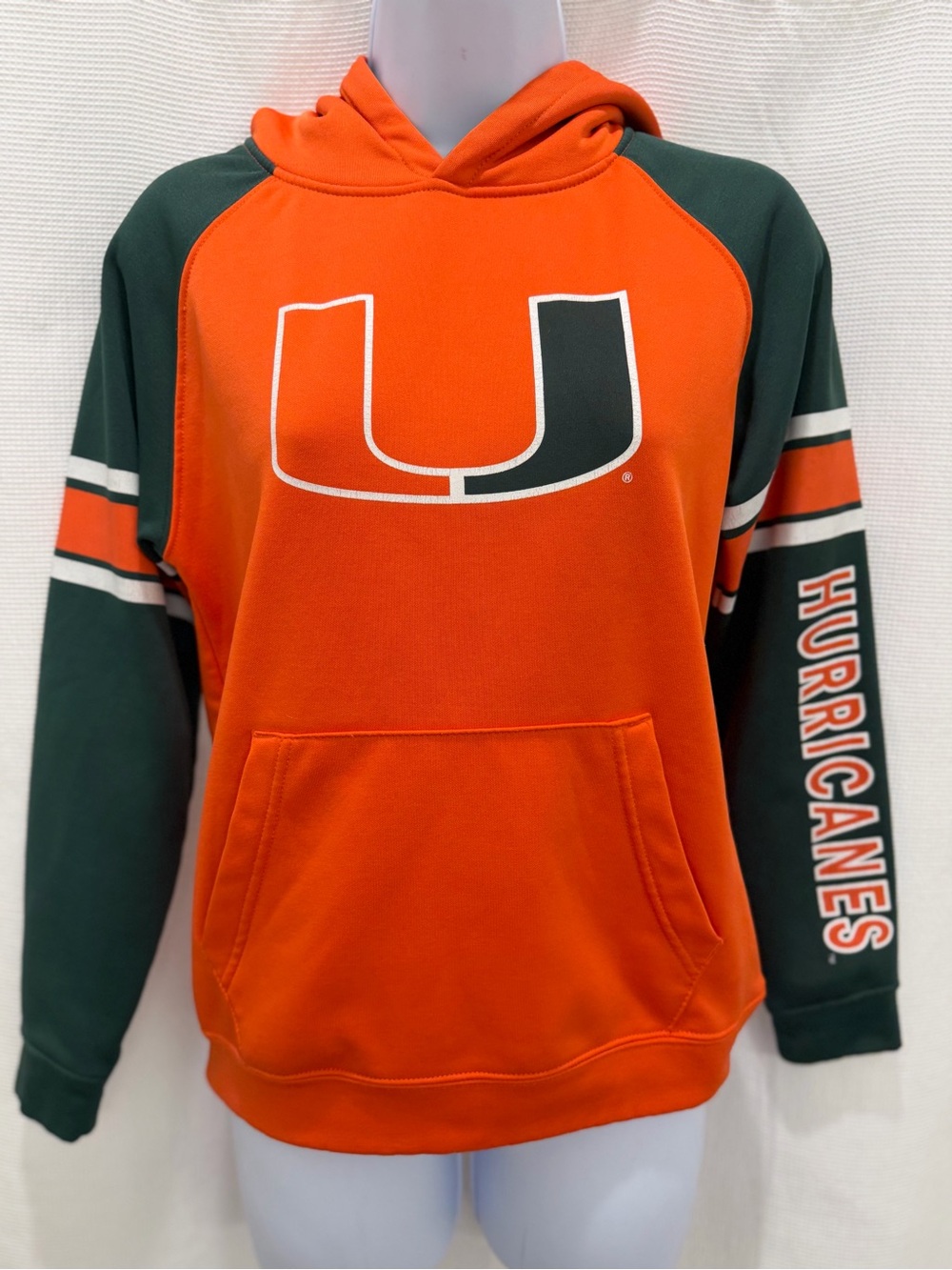 Miami Hurricanes Orange & Green Hooded Pullover